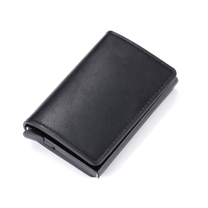 Business ID Credit Card Holder Men Women Coin Leather Wallet RFID