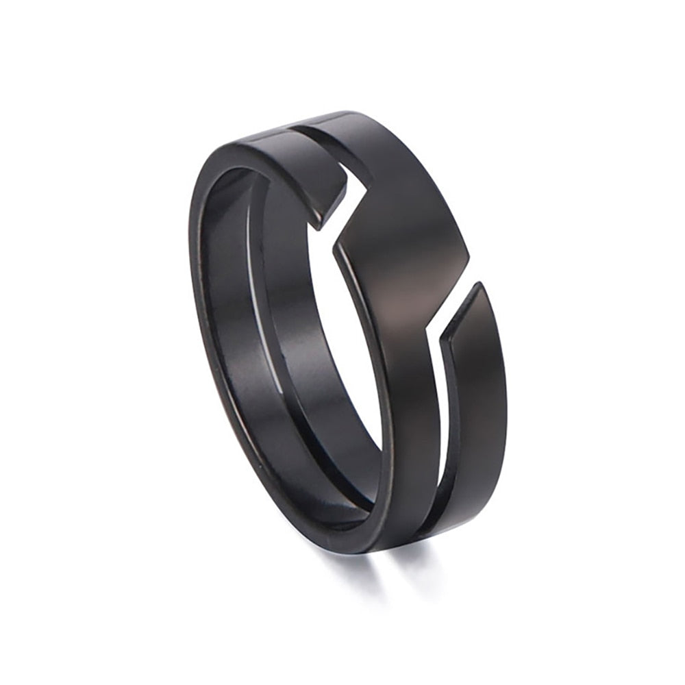 Fashion Simple Stainless Steel Couple Ring