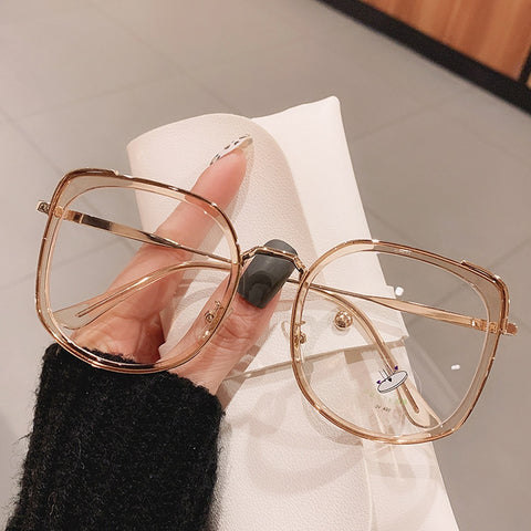 Anti-blue Light Glasses Frame Vintage Large Square Eyeglasses