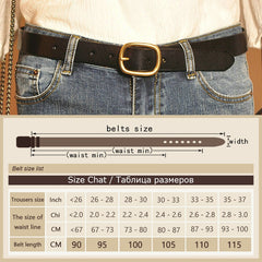 Women‘s Belt Genuine Leather Belts For Female Gold Pin Buckle Strap