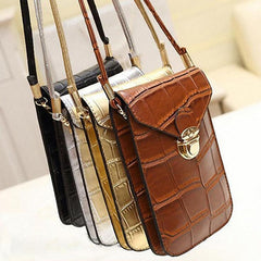 Silver Mobile Phone Mini Bags Small Clutches Shoulder Bag