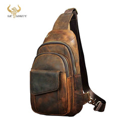 H Horse Leather Casual Fashion Chest Sling Bag