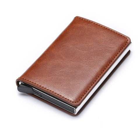 Business ID Credit Card Holder Men Women Coin Leather Wallet RFID