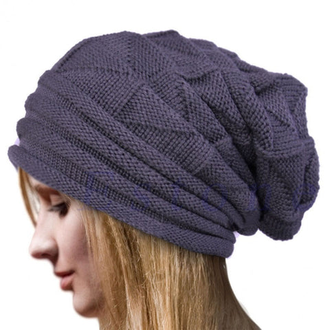 Unisex Knit Baggy Beanie Oversize Winter Hat Ski Slouchy Cap