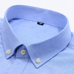 Oxford Short Sleeve Summer Casual Shirts Single Pocket Comfortable Standard-fit