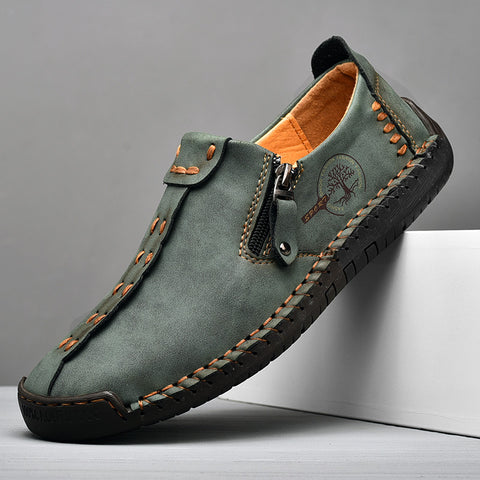 Comfortable Leather Casual Slip On Men Loafers Split Leather Shoes