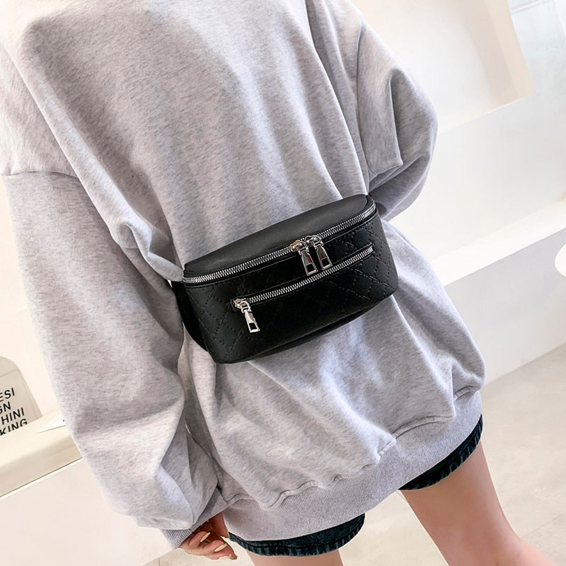 Waist Bags Fashion Leather Fanny Pack Shoulder Crossbody Bags