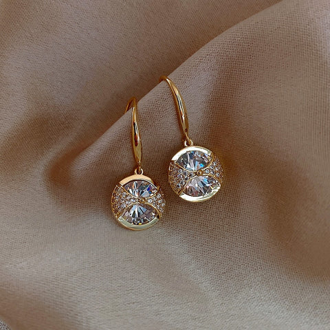 Crystal Trendy Women Dangle Earrings Simple Fashion Elegant Pearl Earring