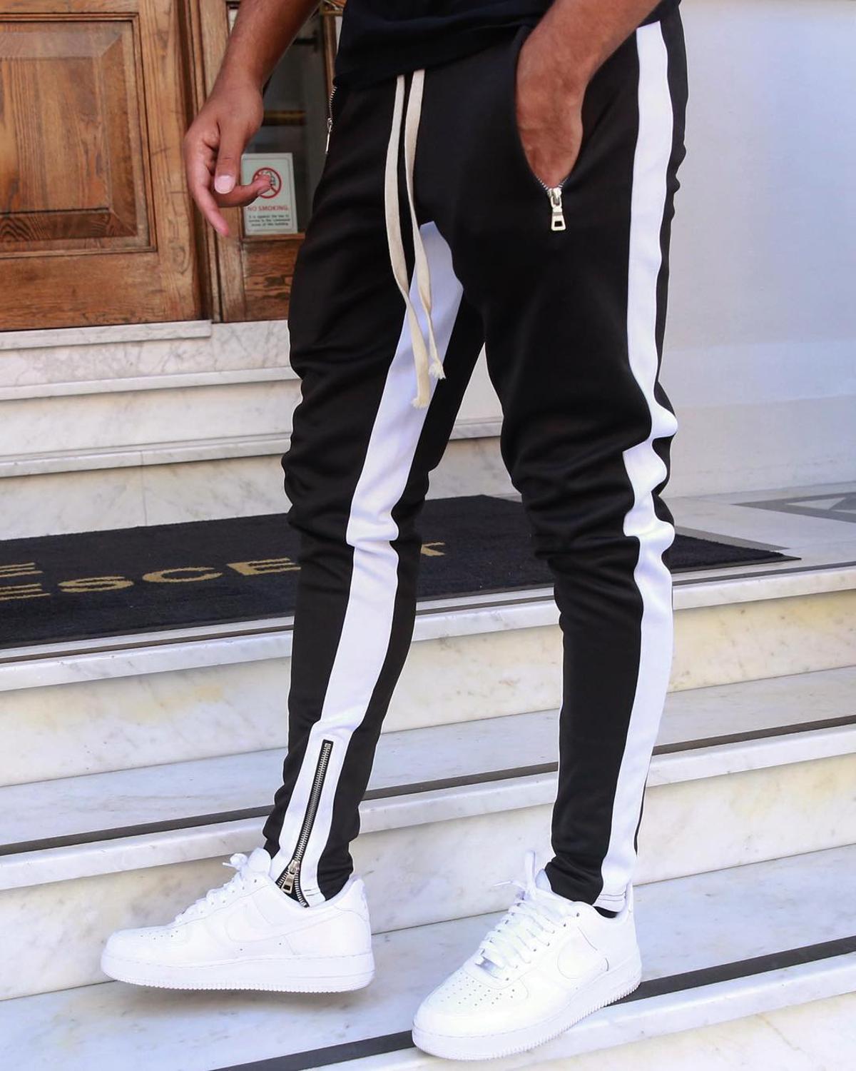 Mens Joggers Casual Pants Fitness Men Sportswear Tracksuit Bottoms