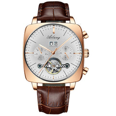 brand watch luxe chronograph Square Large Dial Watch