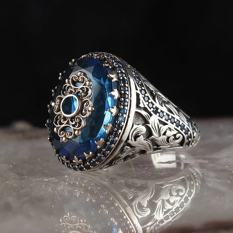 Retro Handmade Turkish Ring For Men Vintage