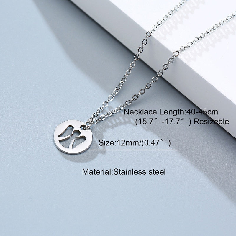 Simple Casual Necklaces Stainless Steel Feather Geometric Bar