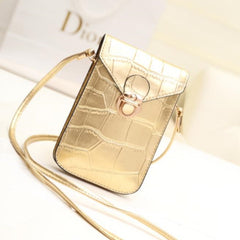 Silver Mobile Phone Mini Bags Small Clutches Shoulder Bag