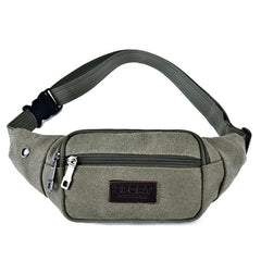 Casual Canvas Waist Bag Unisex Functional Waist Bag Mobile Phone Bag