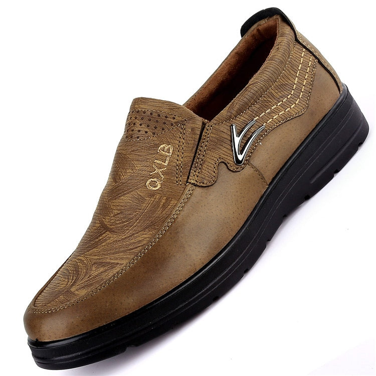 Men Casual Shoes Fashion Leather Shoes for Men Flat Shoes Driving Sneakers