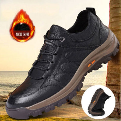 Casual Men Leather Shoes Men Sneakers Business Outdoor Shoes