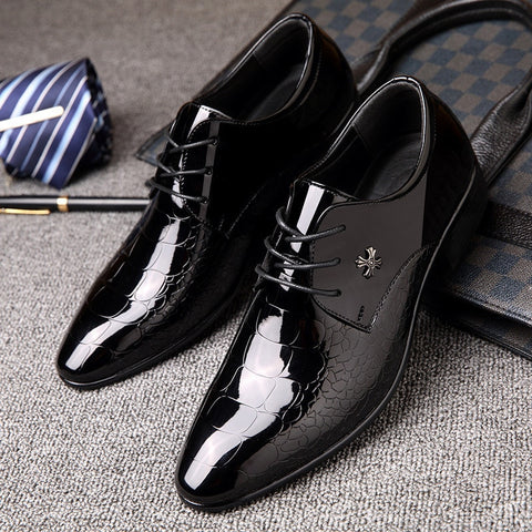 oxford shoes for men patent leather wedding shoes pointed toe dress shoes