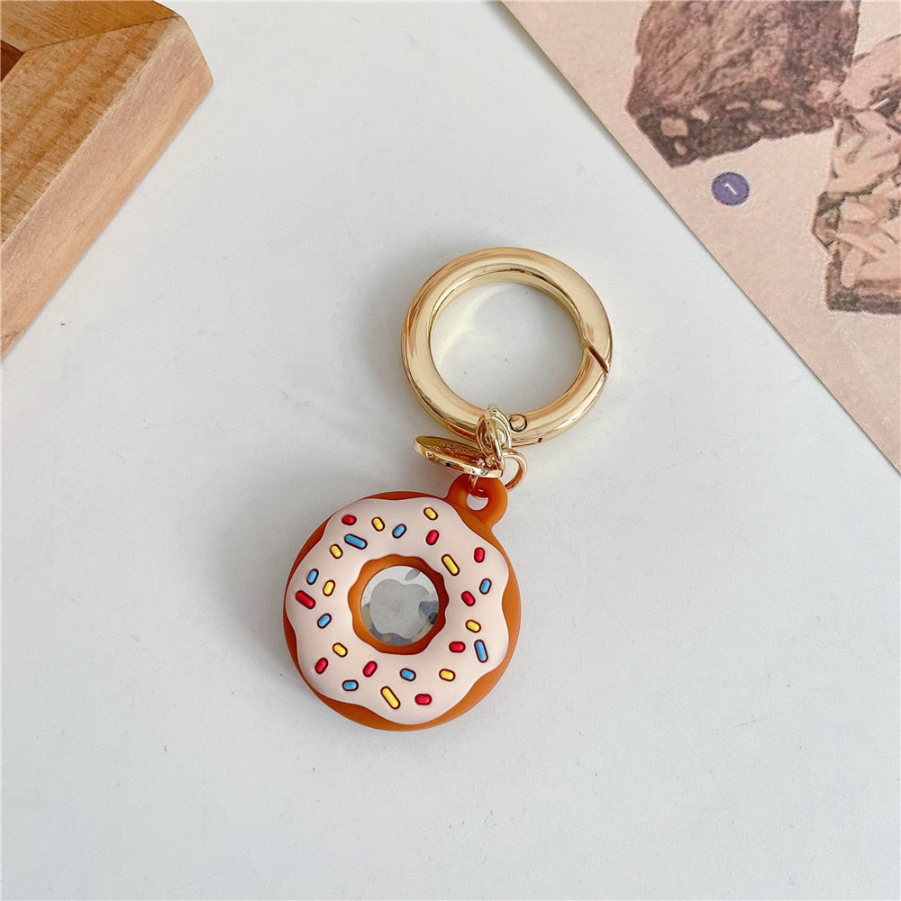Cartoon Donut Silicone Case for Apple Airtag Case