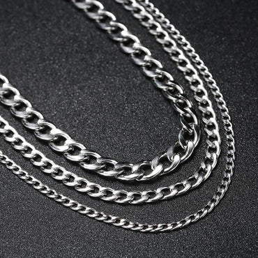 Stainless Steel Chain Necklace Long Hip Hop