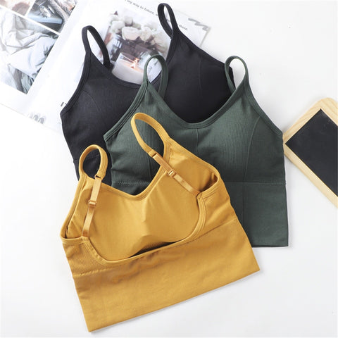 Sports Bras Women Push Up Solid Sports Bra Jogging Gym