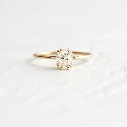 Silver Fashion Mini Zircon Engagement Ring f