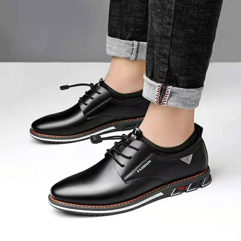 Men Dress Shoes Cowhide Leather Shoes Men ComfortableCasual Shoe Platform