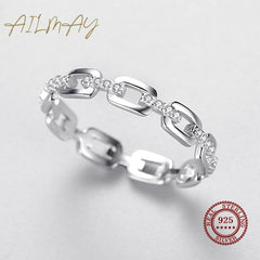 Silver Simple Stackable Charm Finger Ring