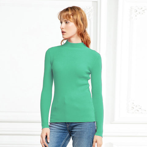 Top Pull Femme Turtleneck Pullovers Sweaters Long Sleeve Slim Oversize