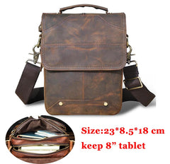 Original Leather Male Casual Shoulder Messenger bag Cowhide Fashion Cross-body Bag