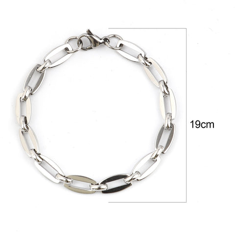 1PC 4mm New 304 Stainless Steel Link Cable Chain Bracelets