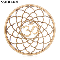 1PC Flower of Life Shape Wooden Wall Sign Laser Cut Non-slip Coaster Set