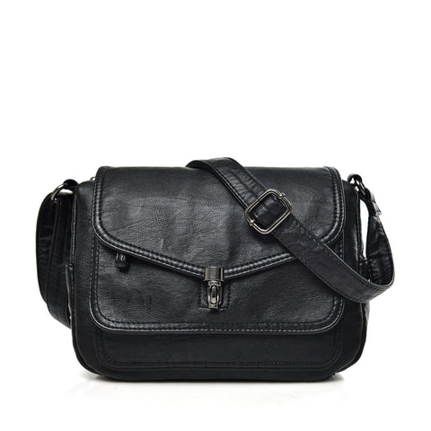 Fashion Leather Handbag Purses Female Retro Shoulder Crossbody Messenger Bag