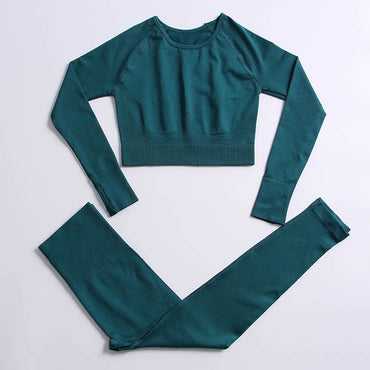 Stretch Breathable Yoga Top Leggings Women Sport Fitness