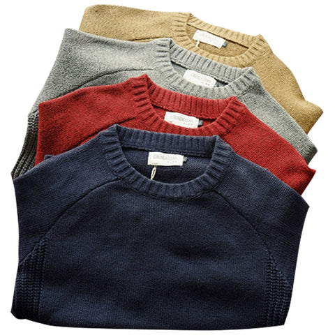 Men Pullover Sweater Autumn New Fashion Casual Loose Thick O-Neck