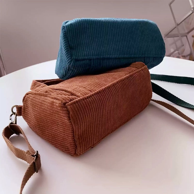 Autumn and Winter Small Solid Color Shoppers Crossbody Bags