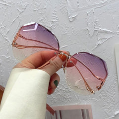 Irregular Round Sunglasses Women Brand Designer Gradient Fashion Sun Glasses