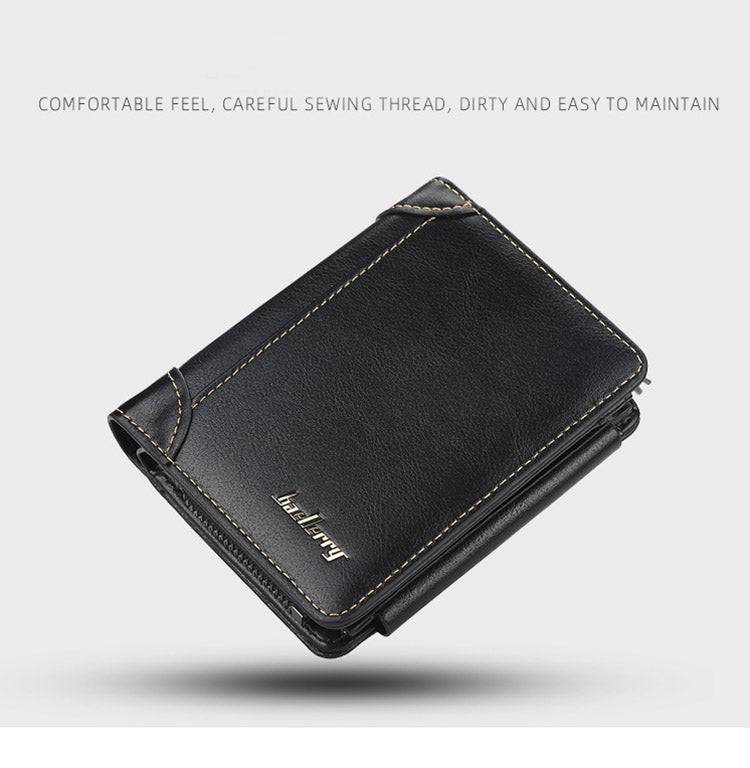 Men Wallets High Quality Zipper Short Design Card Holder