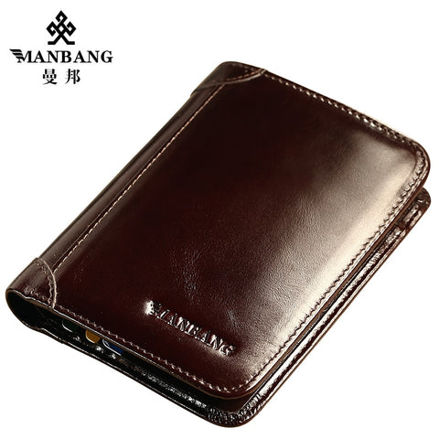 ManBang Classic Style Wallet Genuine Leather Men Wallets