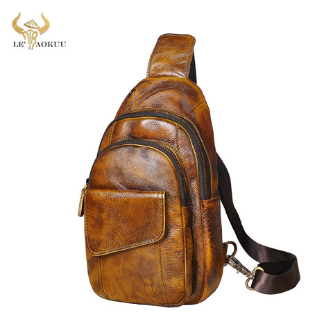 H Horse Leather Casual Fashion Chest Sling Bag