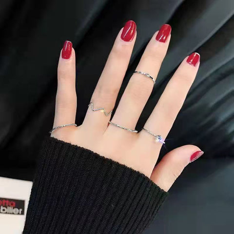 Rings Sets Resizeble for Women Aesthatic Grunge Vintage Open Ring