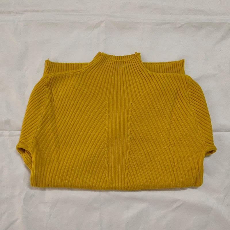 Turtleneck Sweater Women Fashion Spring Stretch Tops