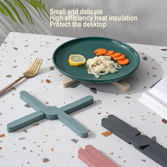 Folding Heat Insulation Pad X Shaped Cross Table Placemat