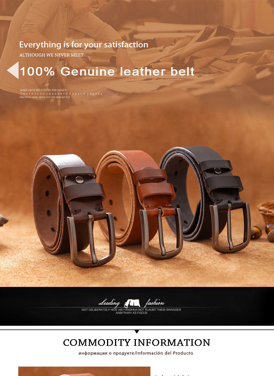 Cow genuine leather belts for men designer quality fashion