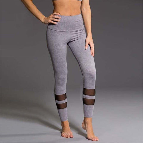 Mesh Leggings Yoga Pants Women Tights Skinny Sport Running