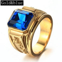 Golden Dragon Gold Color Man Ring Big Retro Jewelry
