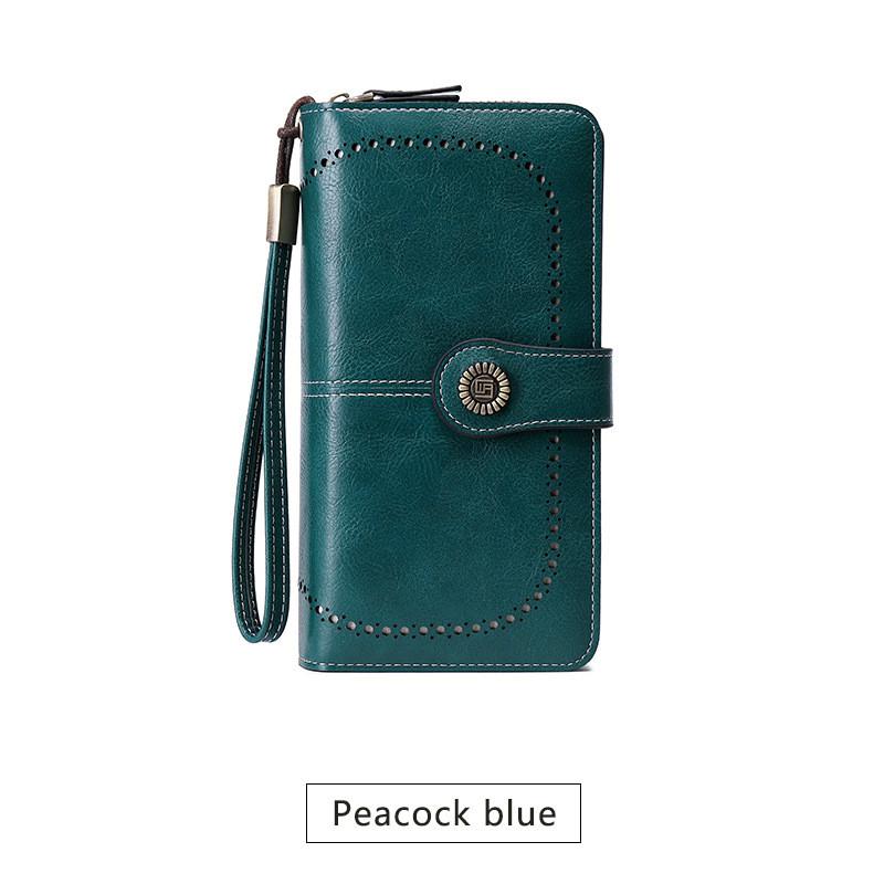 Fashion Retro Women Clutch Leather Wallet Female Long Wallet