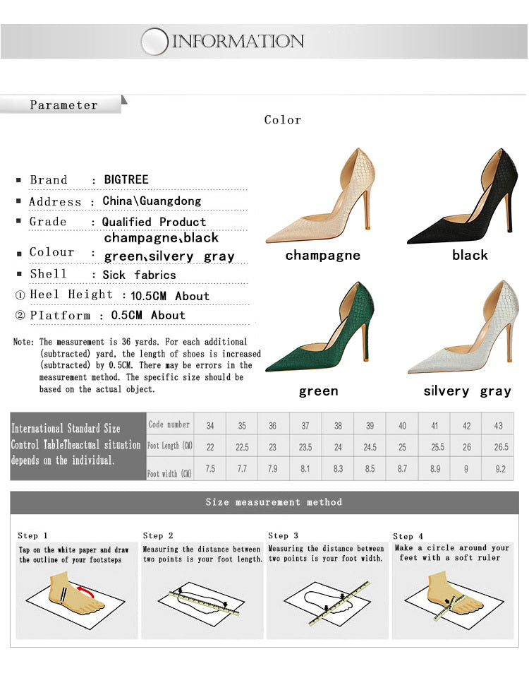 Shoes Designer New Women Pumps Pointed Toe High Heels