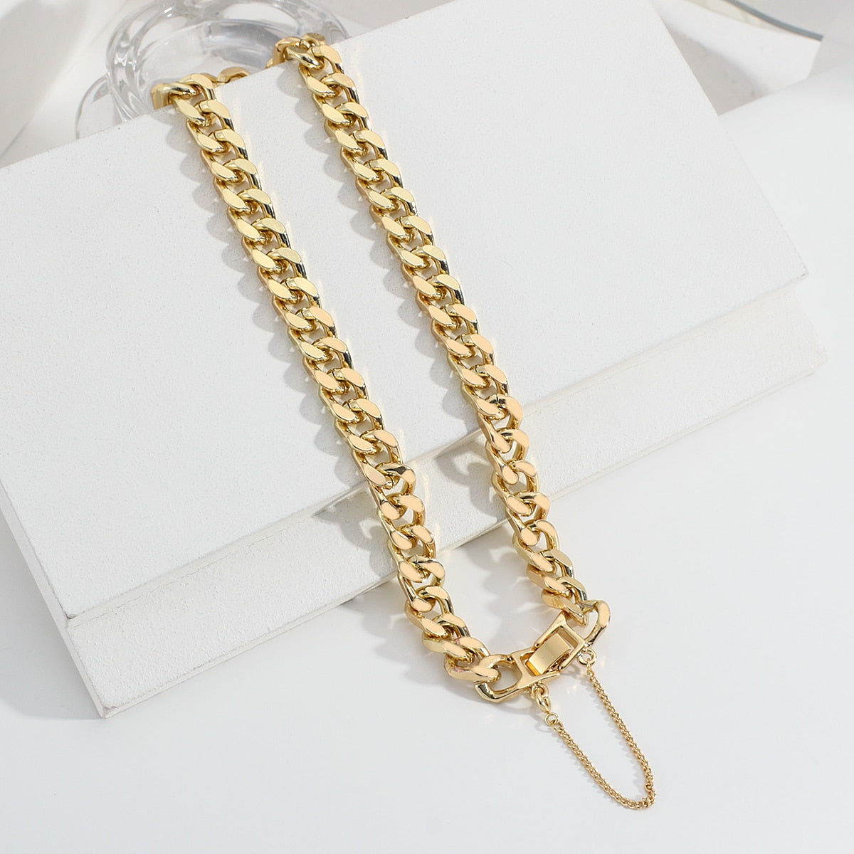 Trendy Gold Silver Color Cuba Chain Necklace Men  Hip Hop