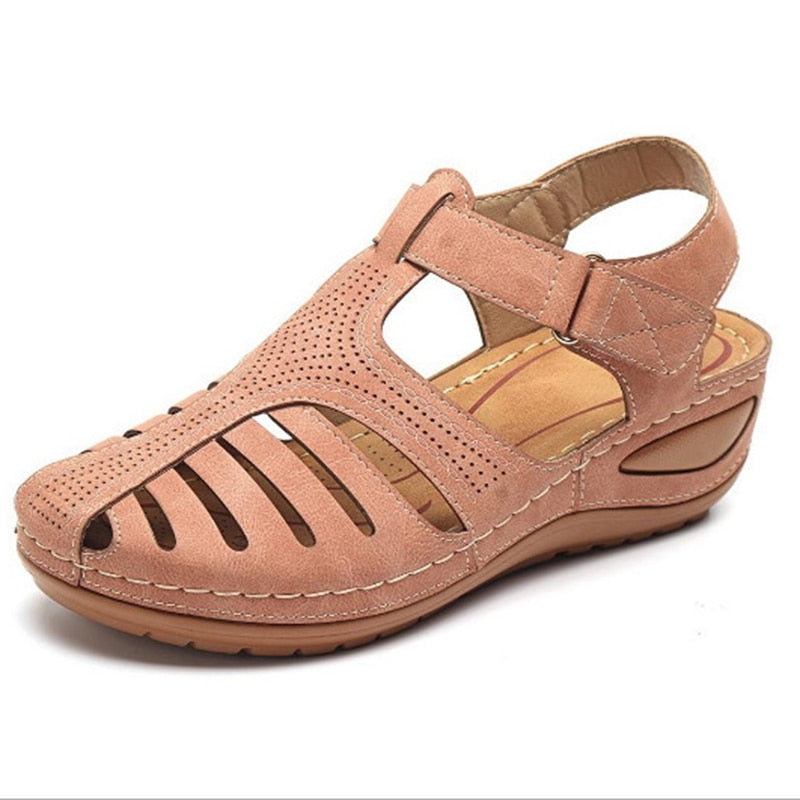 Vintage Wedge Sandals for Women Casual Fashion Velcro Comfy Platform