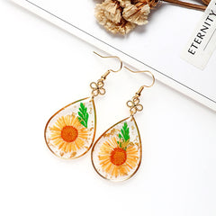 Real Floral Earrings Creative Dried Flower Earrings